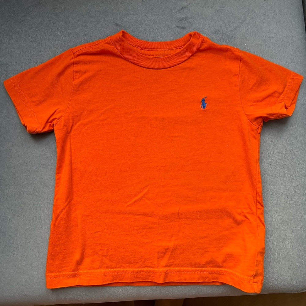 Boys orange Ralph Laurel Polo Tshirt. 2T